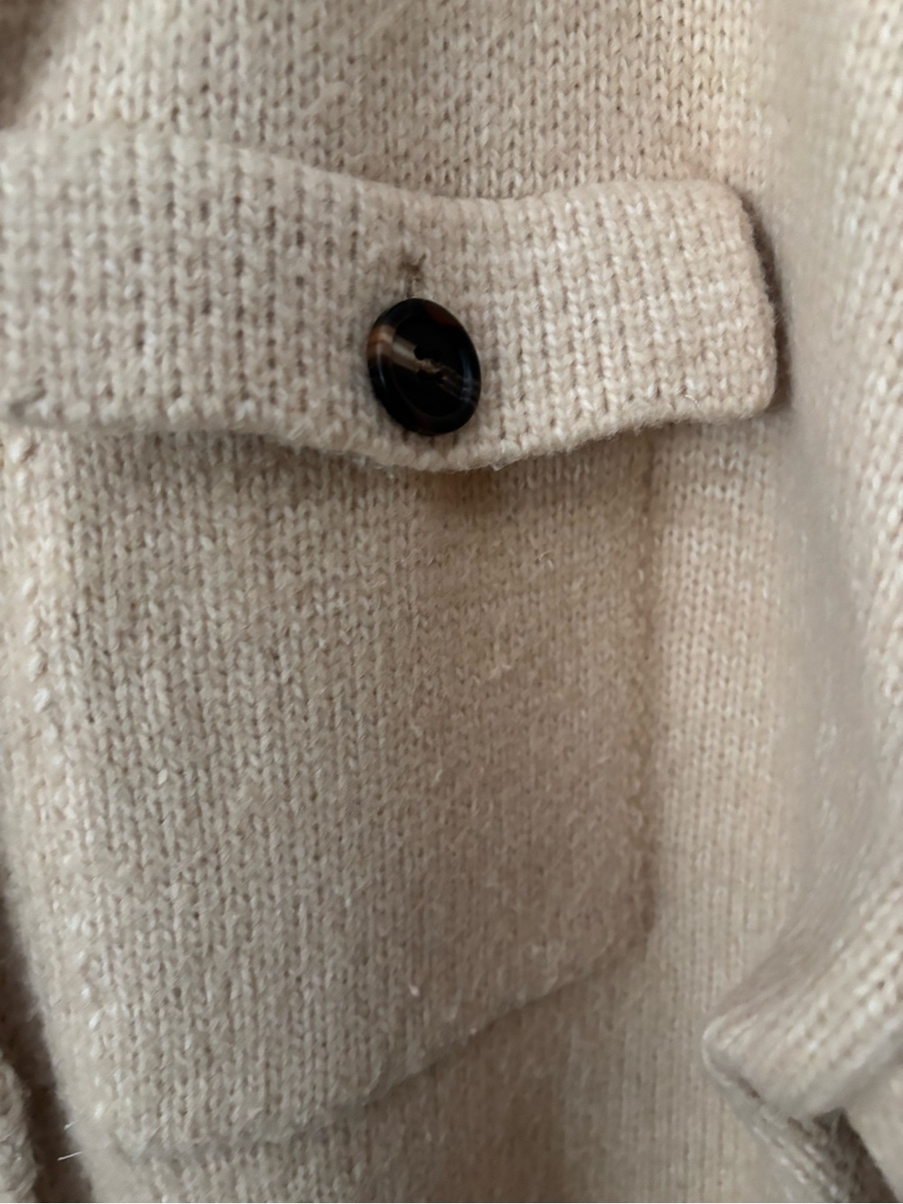 bohme Cream Button-Front Knit Shacket - Picture 4 of 5